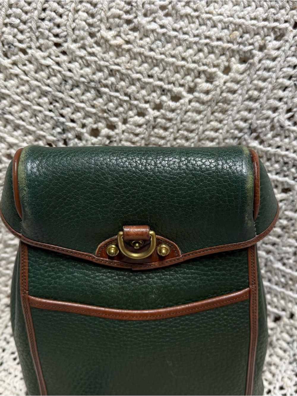 Vintage Dooney & Bourke Ivy Green Tassel Backpack - Picture 9 of 13
